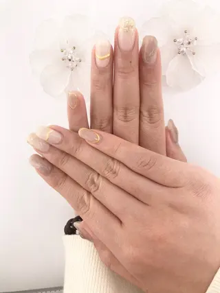 セミロング RISA nail gleeのネイルデザイン