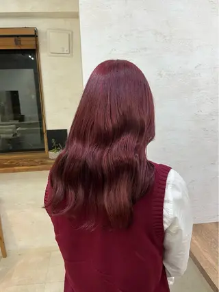 ロング カラー 杉田 涼のヘアスタイル