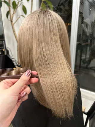 ミディアム カラー 韓国/ハイトーン/ ボブ🎀MIKU🎀のヘアスタイル