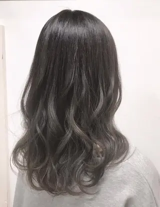 セミロング カラー ヘアアレンジ GiseL天神カラー 髪質改善/ブリーチのヘアスタイル