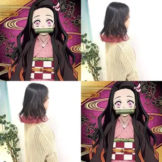 ロング カラー くすみミルクティー／ ブラウン🪡TOWAのヘアスタイル