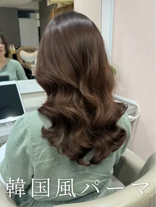 セミロング パーマ 韓国風パーマ/ヘア セット/店長みづきのヘアスタイル