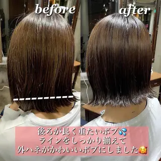 ミディアム ボブヘアカット Rikapi❤️のヘアスタイル