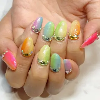 ミディアム あ きのネイルデザイン