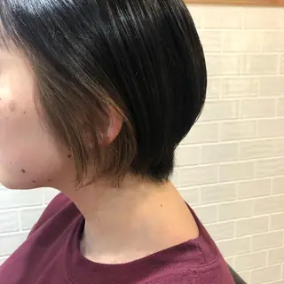 ショート カラー 艶カラー/韓国顔周り 🎀mamiのヘアスタイル