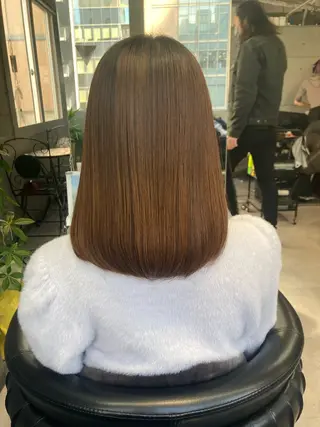 ミディアム 髪質改善☺︎縮毛矯正 ふじい まりんのヘアスタイル