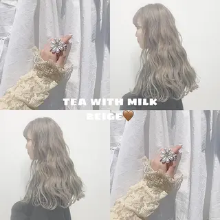 ロング カラー パーマ ヘアアレンジ ami by Absolute所属・🐠店長 二田直人🐠のヘアスタイル