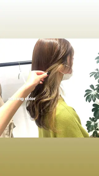 ロング カラー 顔周りレイヤー 🎀マリノのヘアスタイル