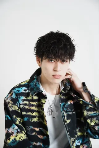 ミディアム パーマ メンズ シースルーマッシュ/ メンズ/KYOHEIのヘアスタイル