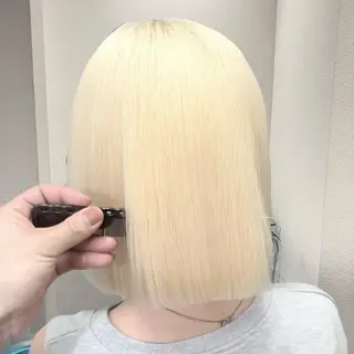 ショート カラー ヘアアレンジ ✨ブリーチ支持No1 複雑履歴修正/舘岡のヘアスタイル