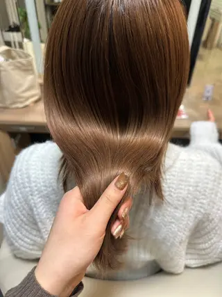 ロング ブリーチなしWカラー 暖色カラー/mayuのヘアスタイル