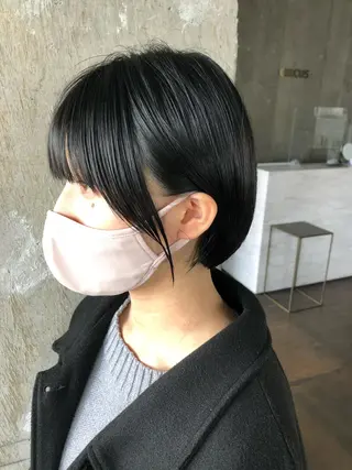 ショート レイヤー特化/小顔顔 周り/セノ/表参道のヘアスタイル