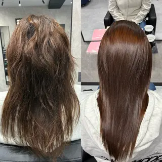 セミロング ごいし たかひさのヘアスタイル