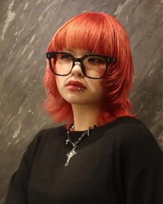 ミディアム カラー レイヤーカット /ハイトーンchaoのヘアスタイル