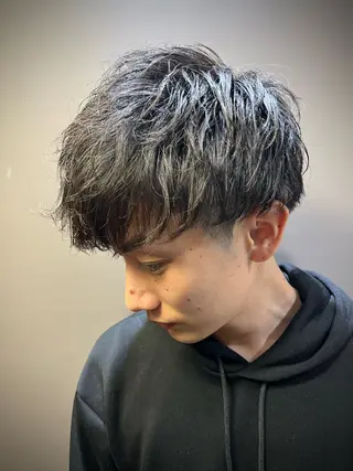 ショート パーマ HIRO GINZApremium barber新宿所属・星野 真のヘアスタイル