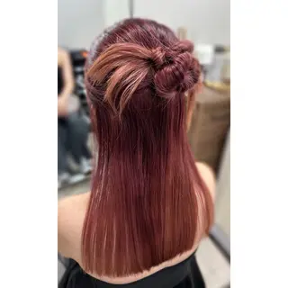 セミロング ヘアアレンジ 💎Code.💎 risa🪄のマツエク・マツパデザイン