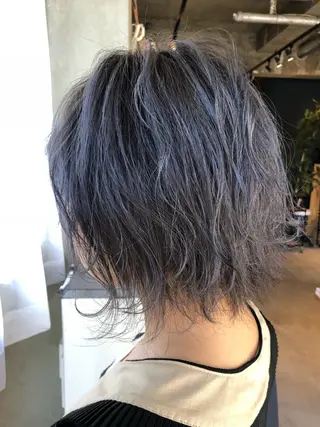 ミディアム 岡本 一平のヘアスタイル