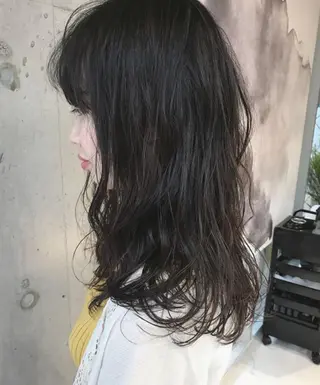 ロング カラー パーマ ヘアアレンジ ナツメダ ダイキのヘアスタイル