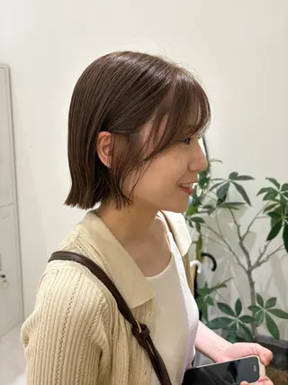 ショート カラー ベージュ/ヘアセット 透明感/♡来村 瑚春のヘアスタイル