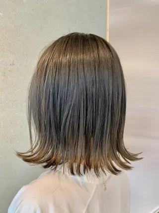 ミディアム カラー 縮毛矯正×艶カラー /中村勇太のヘアスタイル