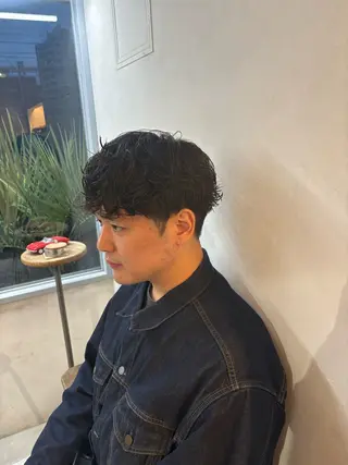 ミディアム 滝本 承太朗のヘアスタイル