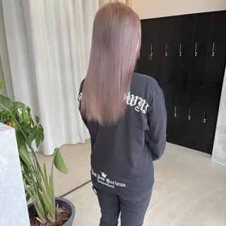 セミロング カラー はちすか るかのヘアスタイル