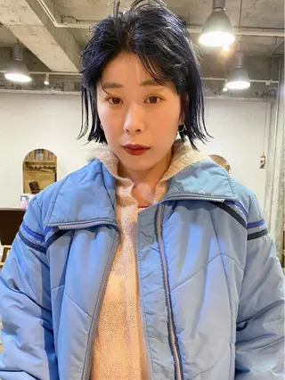 ミディアム カラー Piaコータロー ハイトーン&‪ボブのヘアスタイル