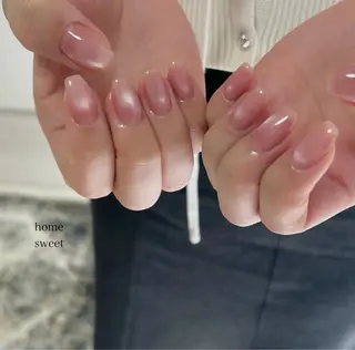 ミディアム ショートネイル. Home sweetのネイルデザイン