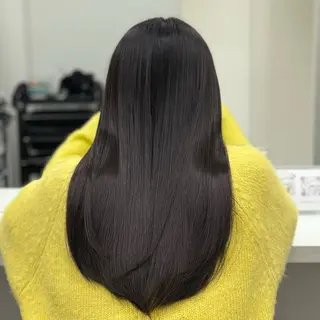 ロング パーマ ブリーチなしカラー I 髪質改善Ⅰたつやのヘアスタイル