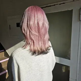 セミロング カラー あべかりん/原宿 /マツパ/ハイトーンのヘアスタイル