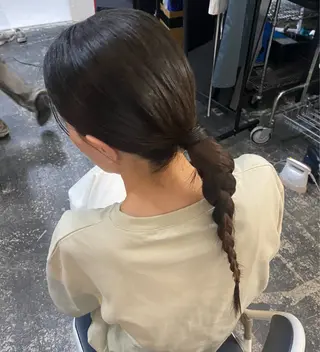 カラー ヘアアレンジ ボブ／レイヤー／艶 🦕risa  森下のヘアスタイル