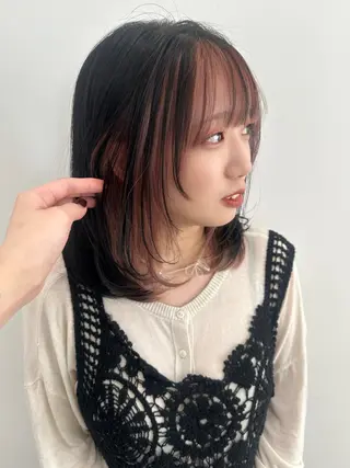 セミロング カラー recipe 黒木 彩那のヘアスタイル