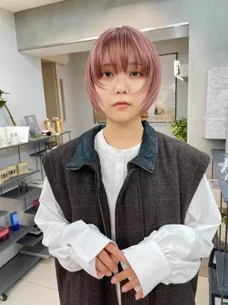 ショート カラー vain所属・パーマウルフショート 濱田匠のヘアスタイル