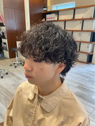 ショート パーマ メンズ パーマ/フェード🔥 佐々木波人のヘアスタイル