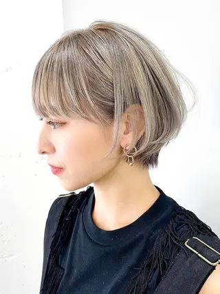 ショート カラー パーマ ヘアアレンジ ITbyALBUM 中野店のヘアスタイル