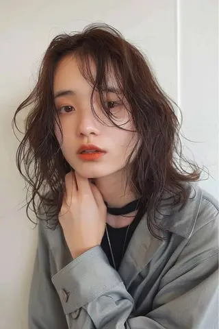 ミディアム カラー 最新ケアカラー 髪質改善YUTOのヘアスタイル