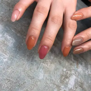 ロング カラー ヘアアレンジ キッズ ネイル マツエク・マツパ 福田 加奈のネイルデザイン