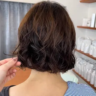 ショート パーマ 🤍似合わせパーマ 奥田沙耶🫧のヘアスタイル