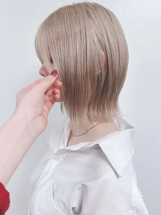 ミディアム モリオフロムロンドン原宿本店所属・ショート/ボブ/ハイ トーン/Nanahaのヘアスタイル