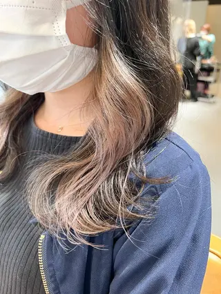 セミロング カラー 縮毛矯正×艶カラー /中村勇太のヘアスタイル