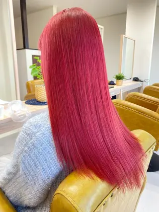 ロング カラー 松本 菜那のヘアスタイル