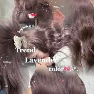 ロング 淡色ラベンダー♡ ニーナ🎀🦙のヘアスタイル