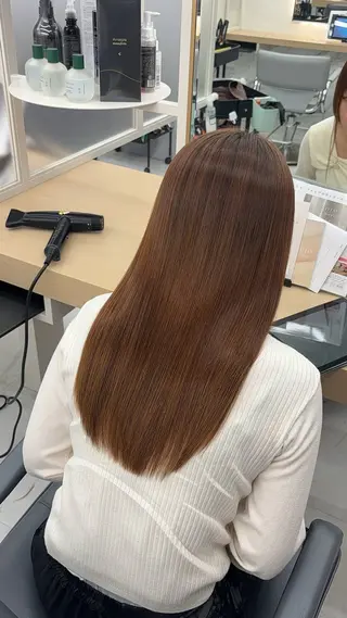 ロング 新宿No.1艶髪矯正 美艶カラー/FUKAのヘアスタイル