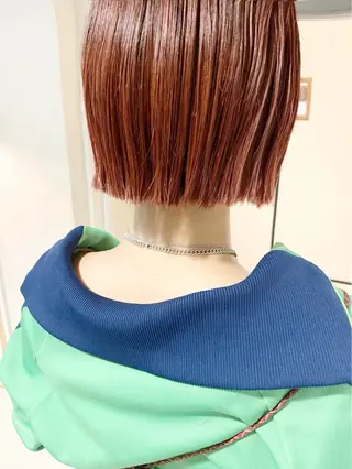 ショート カラー 加藤好/カットモデル /暖色カラー🍒🧡のヘアスタイル