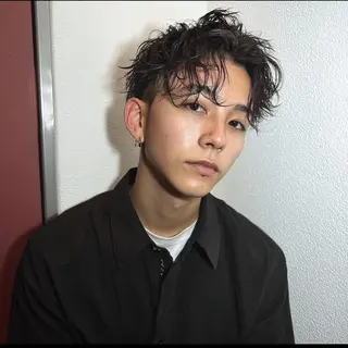 メンズ 柏/シャドウパーマ/ ナチュラル/颯寿のヘアスタイル