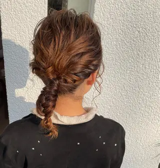 セミロング ヘアアレンジ SALON DE KIKUCHI 本店所属・菊池 栄里奈のヘアスタイル