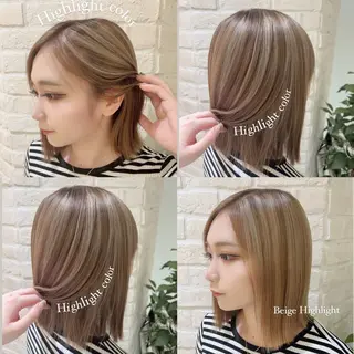 ミディアム カラー momoha 『モテヘア🍓』のヘアスタイル