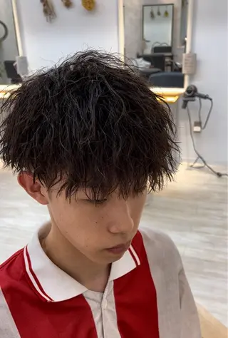 ショート パーマ メンズ Utata literie所属・嵯峨 大地/パーマ/ ハード系/特殊系のヘアスタイル