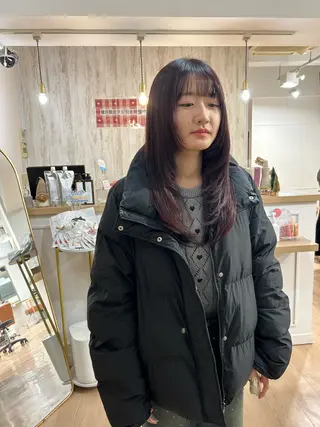 ロング カラー レイヤーカット/髪質 改善✨/藤田侑花のヘアスタイル