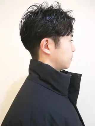 パーマ メンズ 宇佐美/ボブ／ 顔まわりレイヤーのヘアスタイル